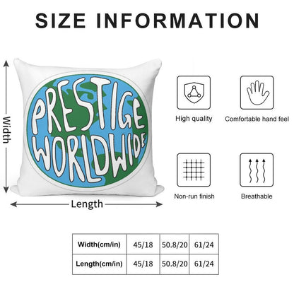 Prestige Wordwide Soft Hidden Zipper Throw Pillow