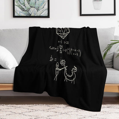 The Science of 20 Sided Dice. Multi-functional Throw Blanket