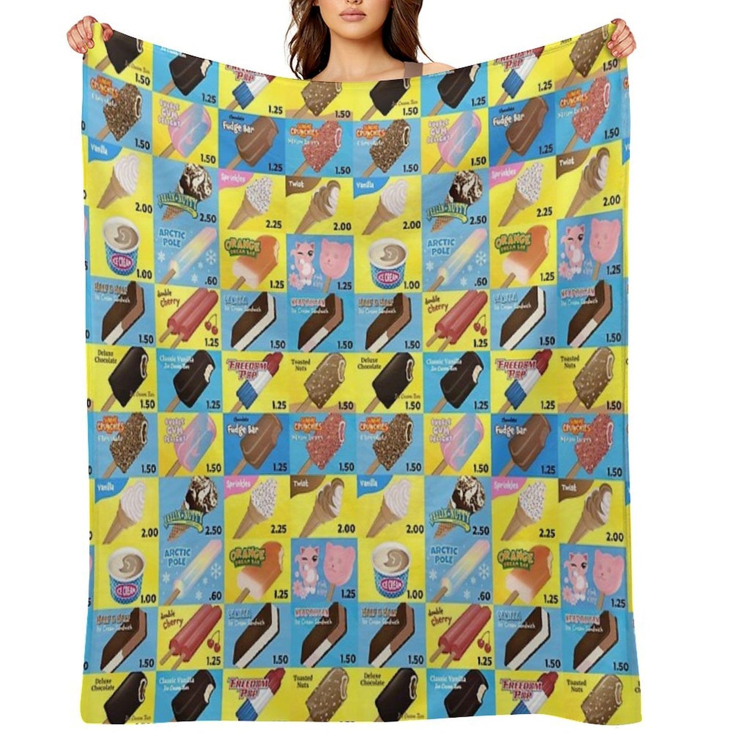 Ice Cream Truck Menu Comfort Throw Blanket