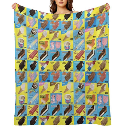 Ice Cream Truck Menu Comfort Throw Blanket