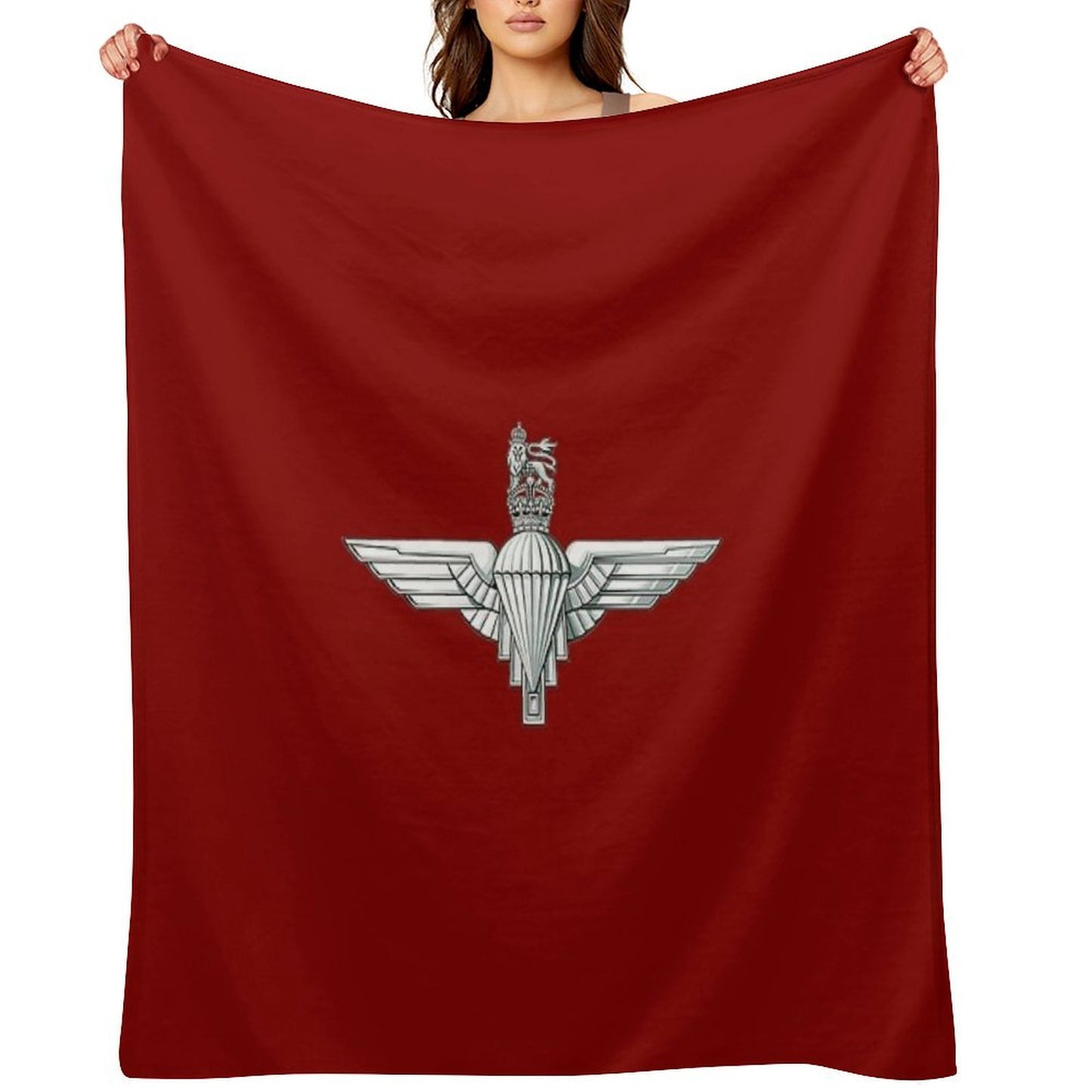 The Parachute Regiment Cap Badge - Tudor Crown All-season Throw Blanket