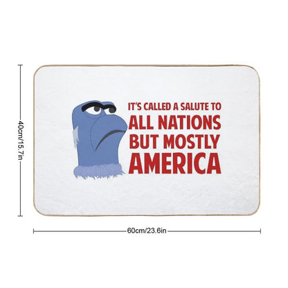 It's Called A Salute To All Nations But Mostly America  Eco-Friendly Bath Mat