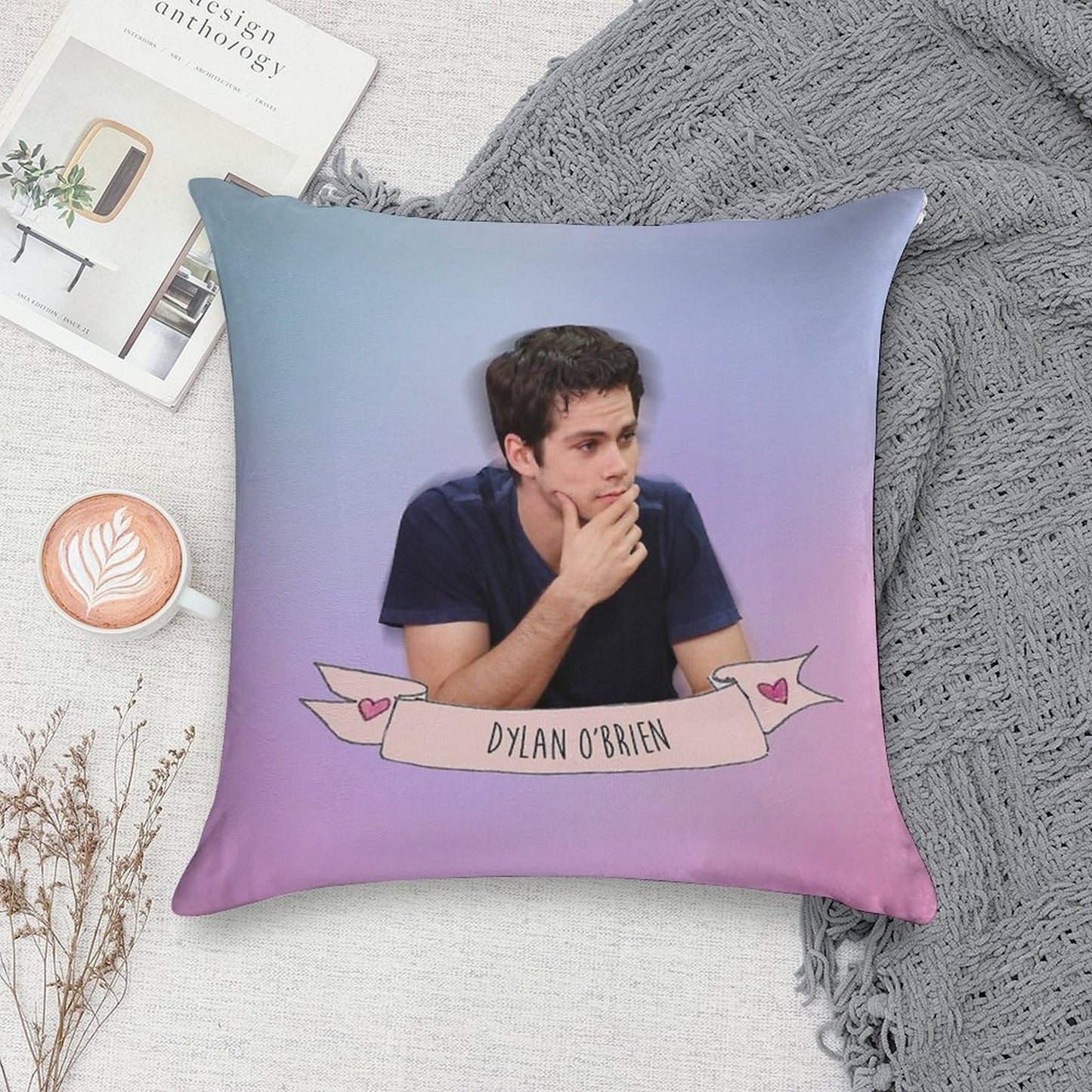 DYLAN O'BRIEN Soft Durable Construction Throw Pillow