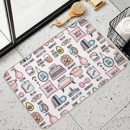 Keep It Positive by Sasa Elebea  Stain-Proof Bath Mat