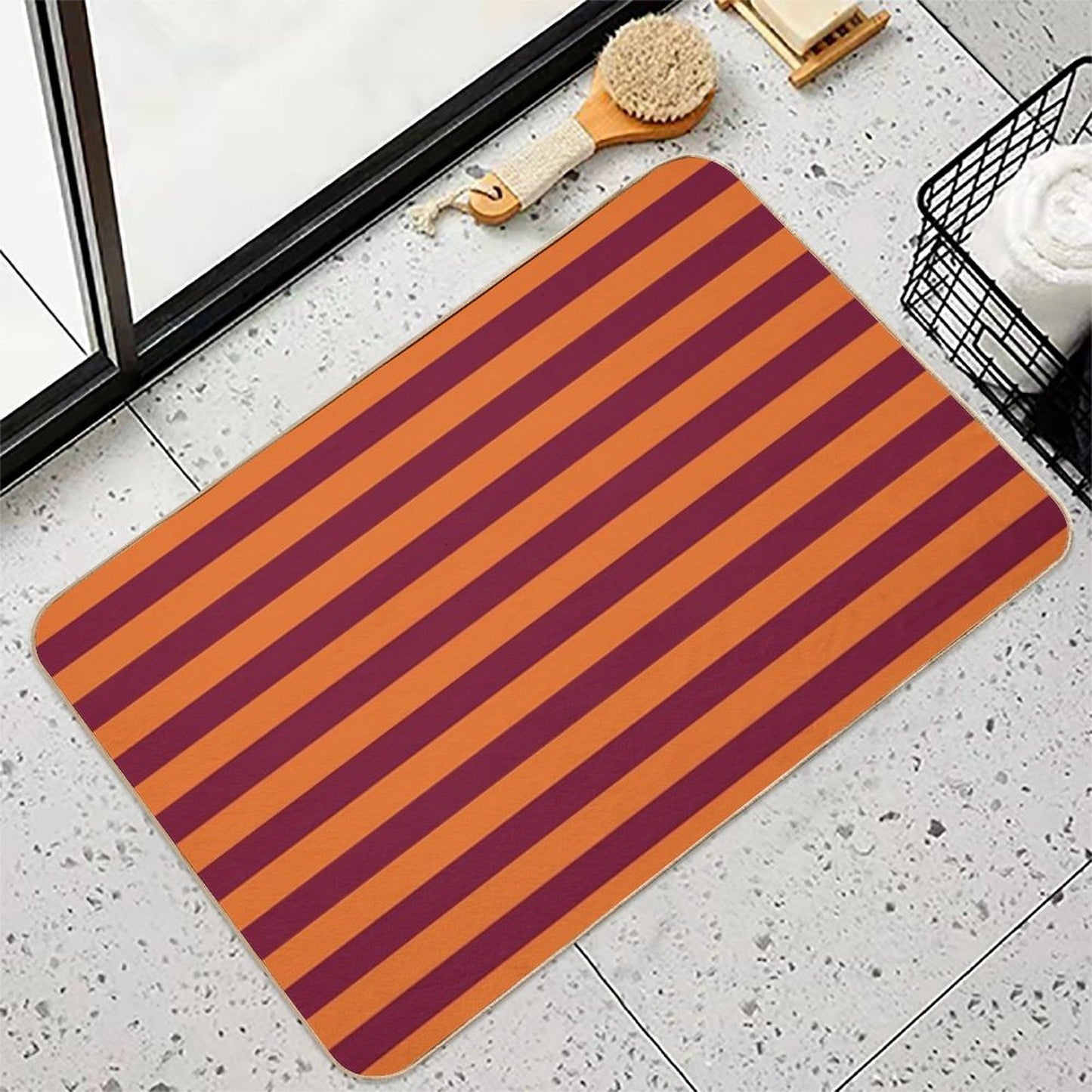 Pirate Striped Socks  Dirt-Trapping Bath Mat