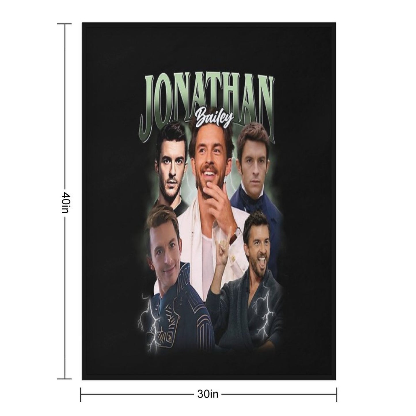 Vintage Jonathan Bailey Fiyero, Retro Bootleg 90s Wicked Movie 2 Shrink-resistant Throw Blanket