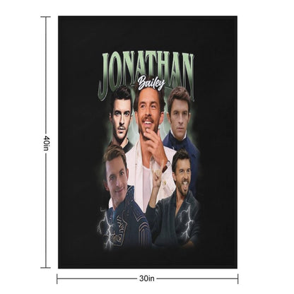 Vintage Jonathan Bailey Fiyero, Retro Bootleg 90s Wicked Movie 2 Shrink-resistant Throw Blanket