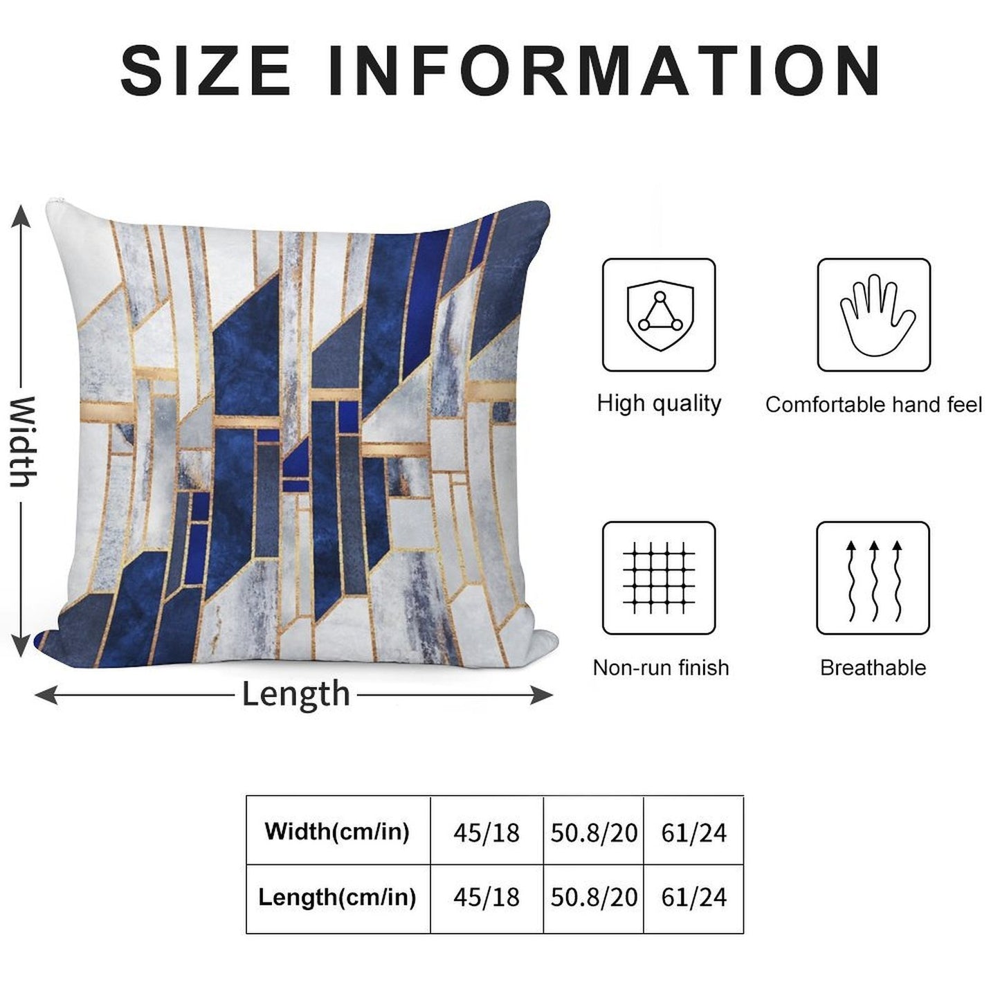 Blue Winter Sky Soft Luxury Feel Throw Pillow