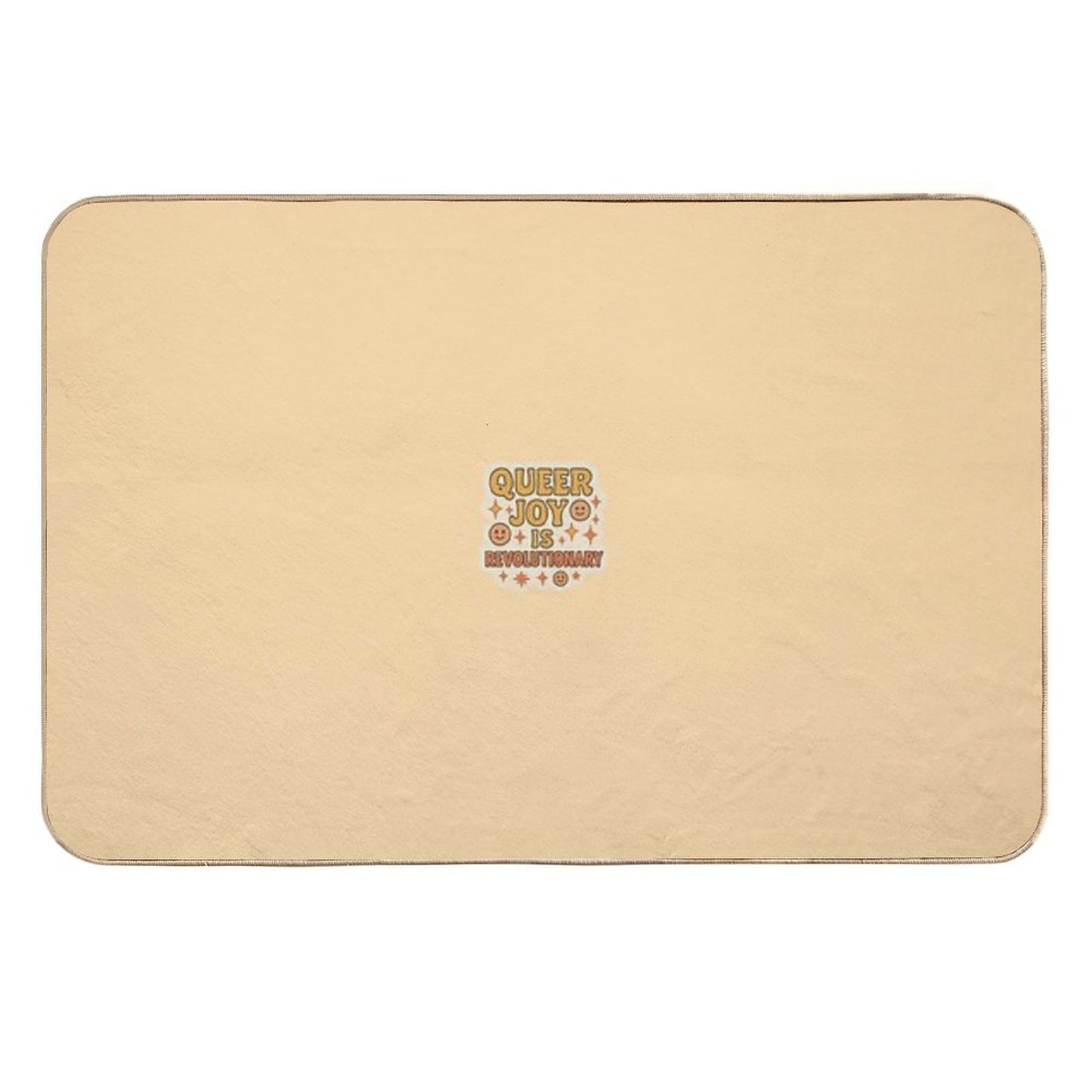 Queer Joy Is Revolutionary – Retro Pride Sticker  Odorless Bath Mat
