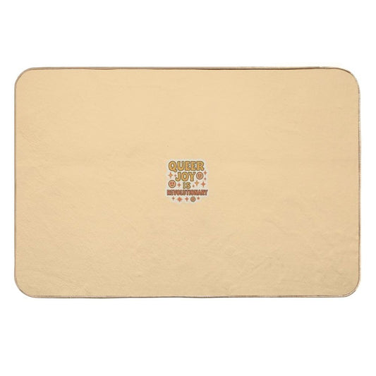 Queer Joy Is Revolutionary – Retro Pride Sticker  Odorless Bath Mat