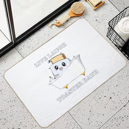 Live Laugh Toaster Bath  Anti-Trip Bath Mat