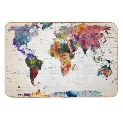 Map  Long-Lasting Bath Mat