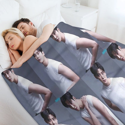 Rowoon Collage Travel-friendly Throw Blanket