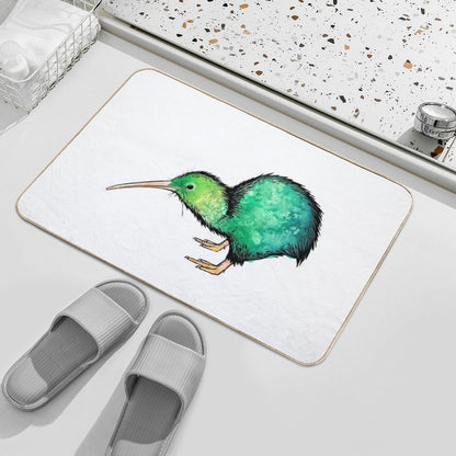 Cute Kiwi - Watercolour Art Durable Bath Mat