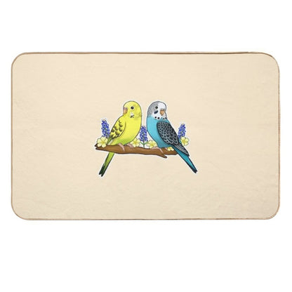 Cute Budgies  Rapid-Drying Bath Mat