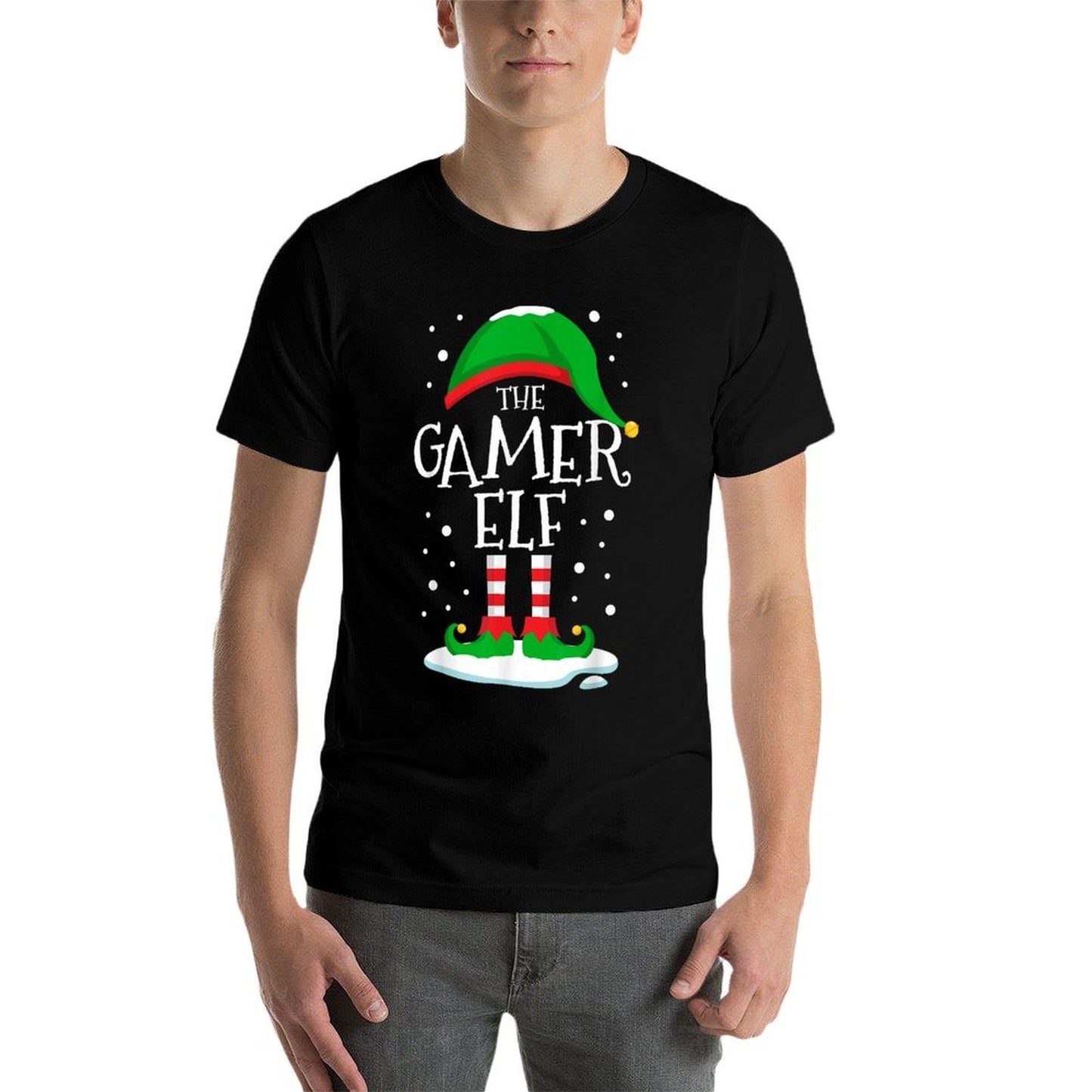 The Gamer Elf Christmas Family Matching Xmas Video Game  Quick-drying T-Shirt