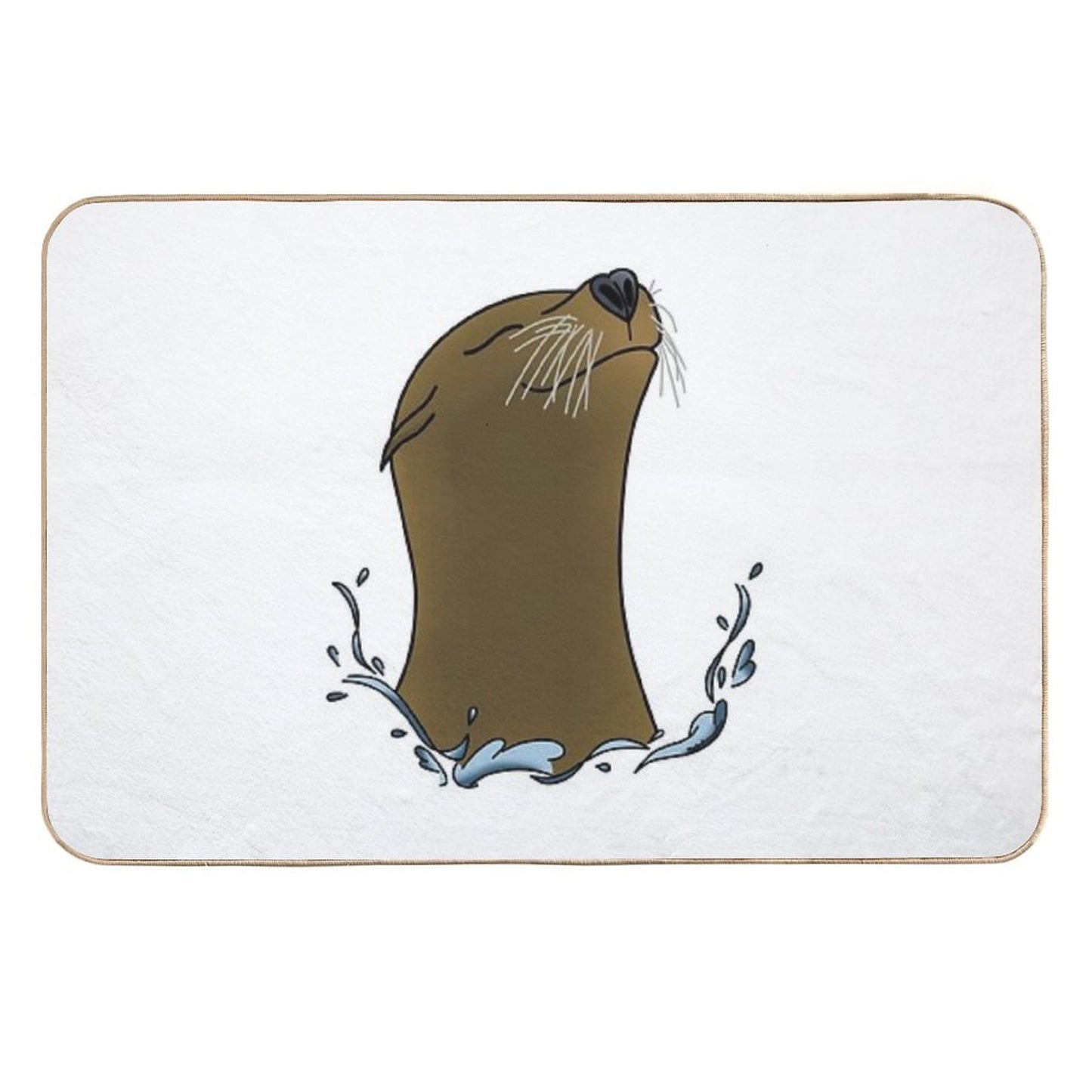 Happy Sea Lion  Slip-Resistant Bath Mat