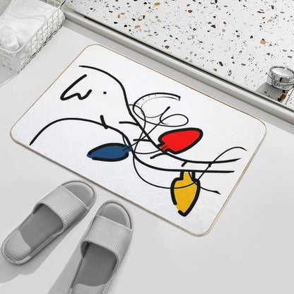 Elephant Christmas Lights 1  Easy Maintenance Bath Mat