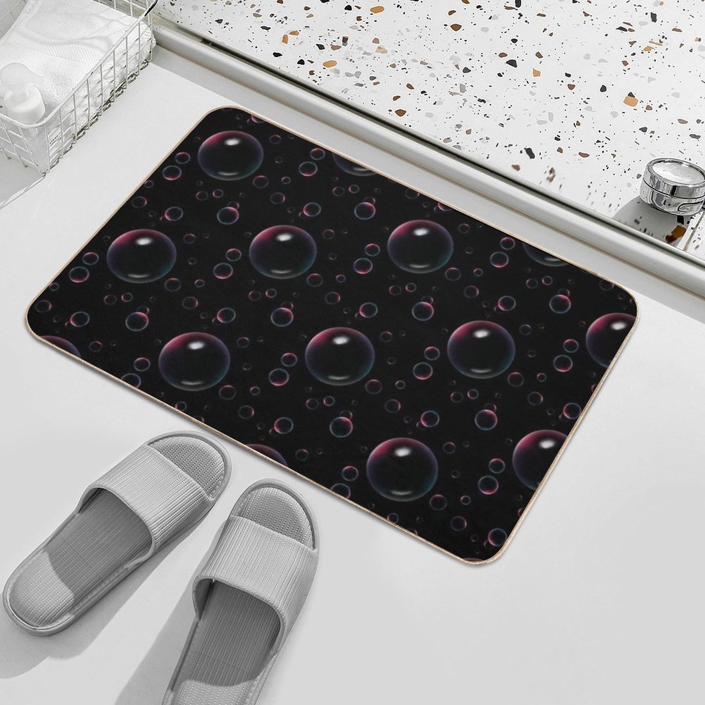 Bubble Collage  Easy Maintenance Bath Mat