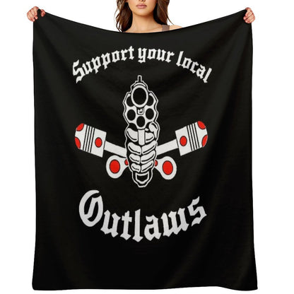 Outlaw Mc Support Gift Halloween Day, Thanksgiving, Christmas Day Classic Essential Versatility Throw Blanket