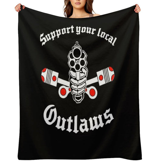 Outlaw Mc Support Gift Halloween Day, Thanksgiving, Christmas Day Classic Essential Versatility Throw Blanket