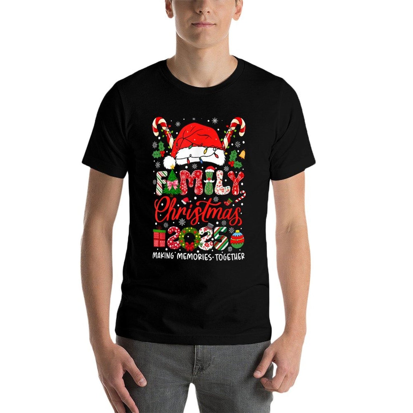 Family Christmas 2025 Matching Outfit Xmas Squad Santa  Affordable Price T-Shirt