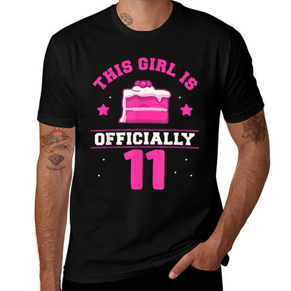 This Girl Is Officially 11 Her Birthday Years Age Old Eleven  Lightweight T-Shirt