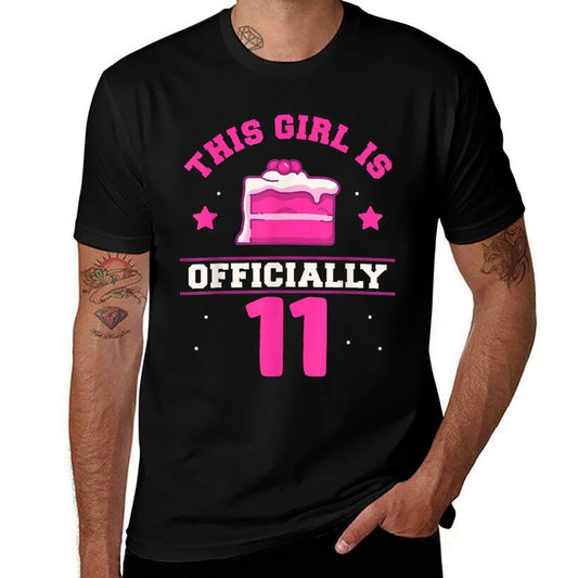 This Girl Is Officially 11 Her Birthday Years Age Old Eleven  Lightweight T-Shirt