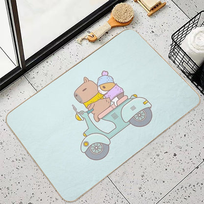 Bubu The Guinea Pig, Scooter  Easy To Clean Bath Mat