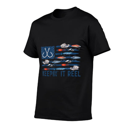 Keepin It Reel Fishing Lure Fisherman Bass Fishing  Wrinkle-resistant T-Shirt