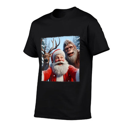 Reindeer Bigfoot Funny Cute Santa Selfie Christmas  Classic T-Shirt