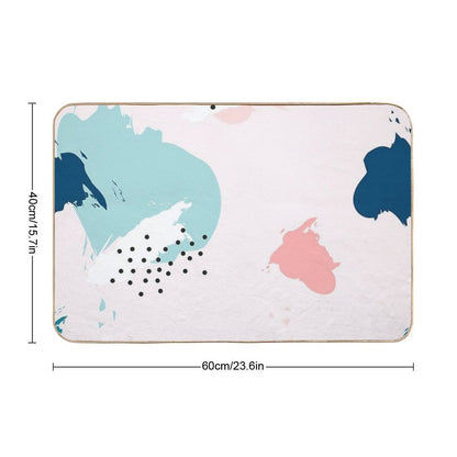 Blue And Pink Print Pattern  Slip-Resistant Bath Mat