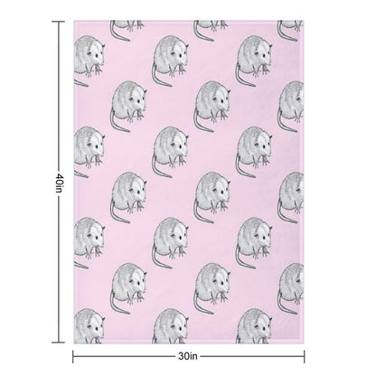 Little Opossum Anti-pilling Throw Blanket