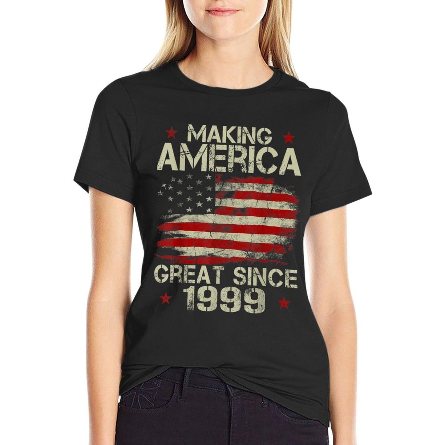 Mens Making America Great Since 1999 Vintage Gifts 21st Birthday  Polyester Blend T-Shirt