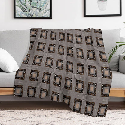 Abstract Art Blending Different Colors And Shapes Multi-functional Throw Blanket