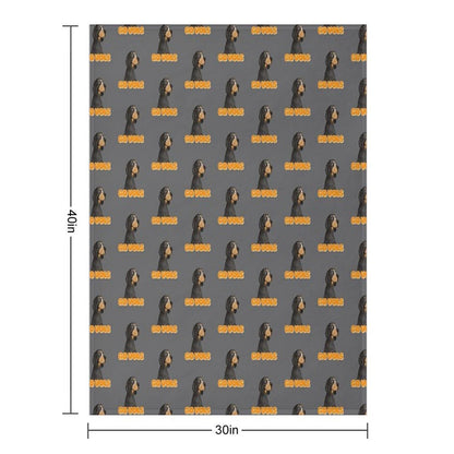 Smokey Dog Drawing Quick-dry Throw Blanket