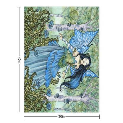The Blue Wood Anti-pilling Throw Blanket