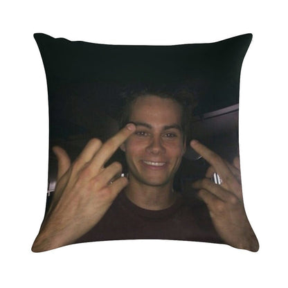 Dylan O’brien Middle Fingers Soft Anti-Pilling Throw Pillow