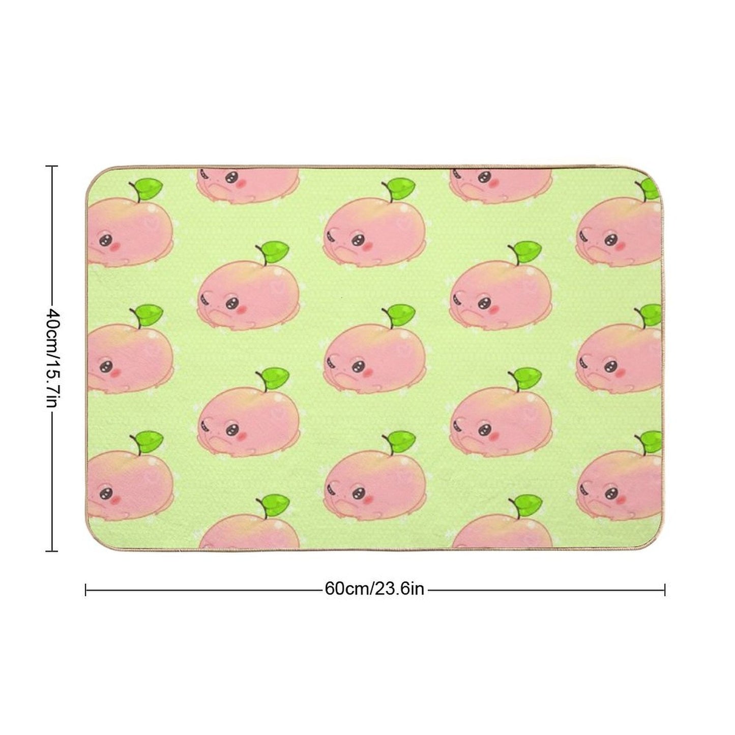 Peach Frog  Easy To Clean Bath Mat