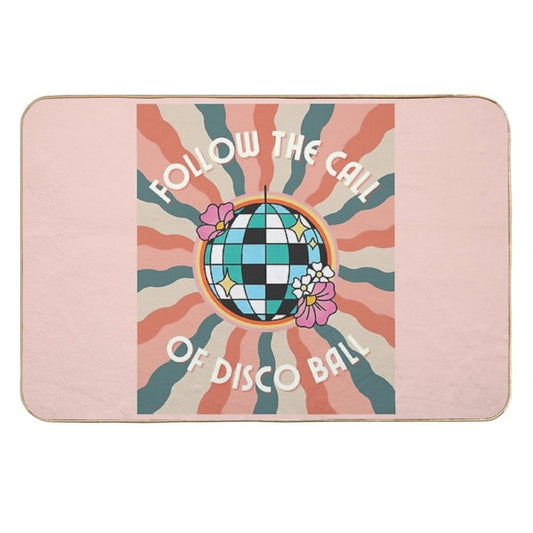 Fallow The Call Of Disco Ball For Retro Disco Lovers And 70s Groovy As A Retro Disco  Pet-Safe Bath Mat