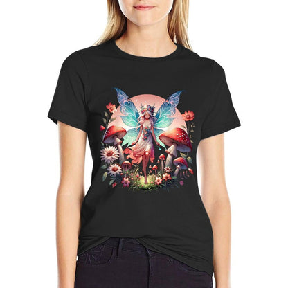 Enchanted Forest Fairy Fantasy Mystical Butterfly  Floral  Slim-fit Cut T-Shirt