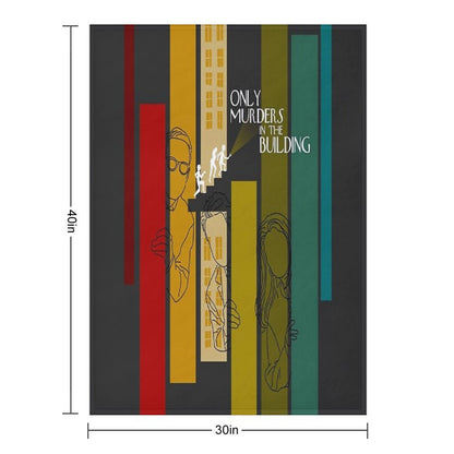 Only Murders in The Building Tv Show Lineart Poster Machine-washable Throw Blanket