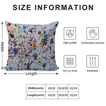 Splatter Paint Soft Easy Maintenance Throw Pillow