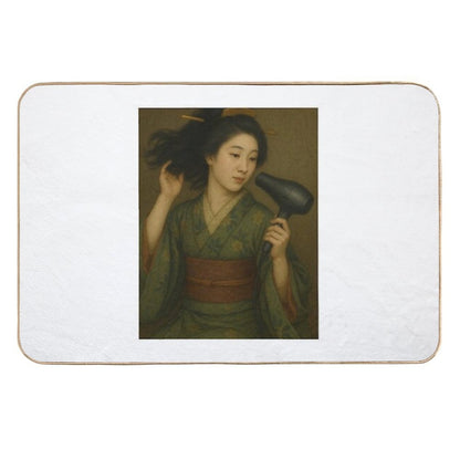 Geisha Girl – Edo Elegance Meets Modern Blowout  Pet-Safe Bath Mat