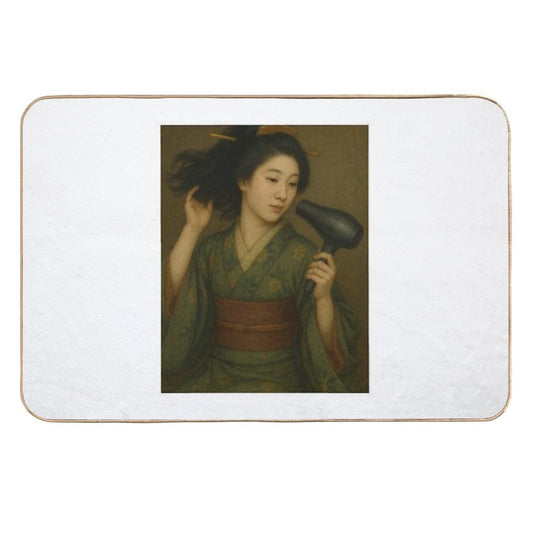 Geisha Girl – Edo Elegance Meets Modern Blowout  Pet-Safe Bath Mat