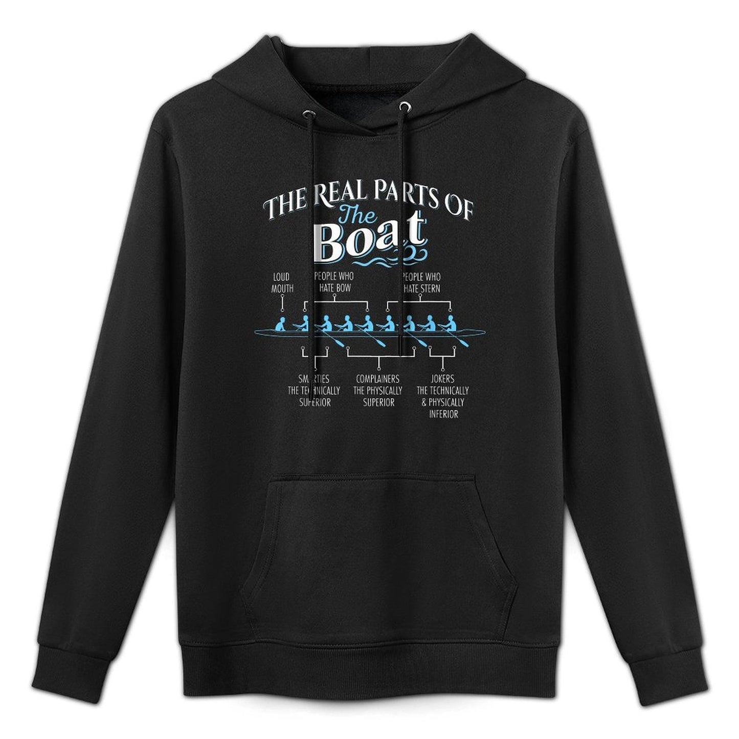 The Real Parts Of The Boat - Funny Rowing Gift Unisex Design Hoodie
