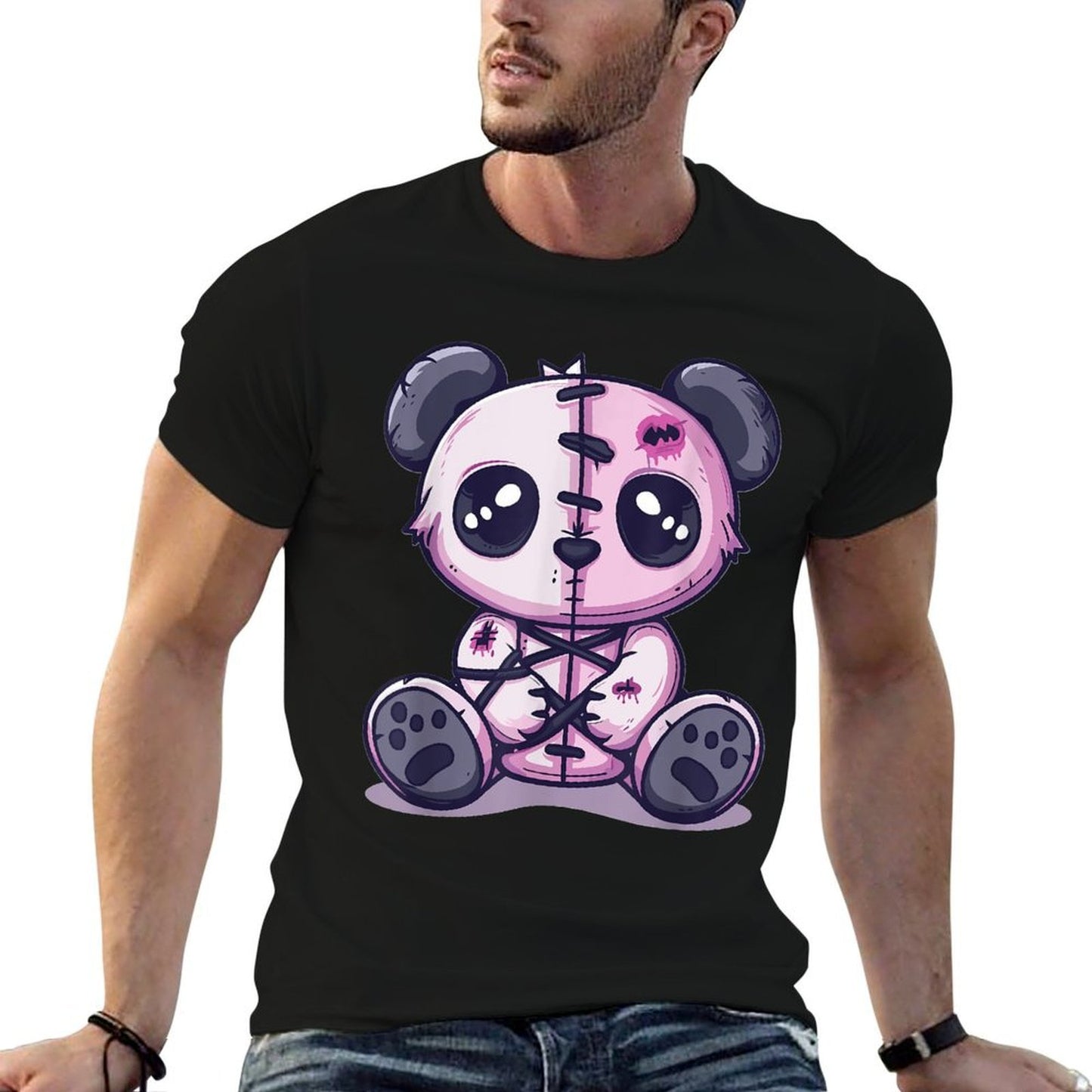 Goth Pastel Cute Creepy Kawaii Panda Voodoo Doll Comfortable T-Shirt