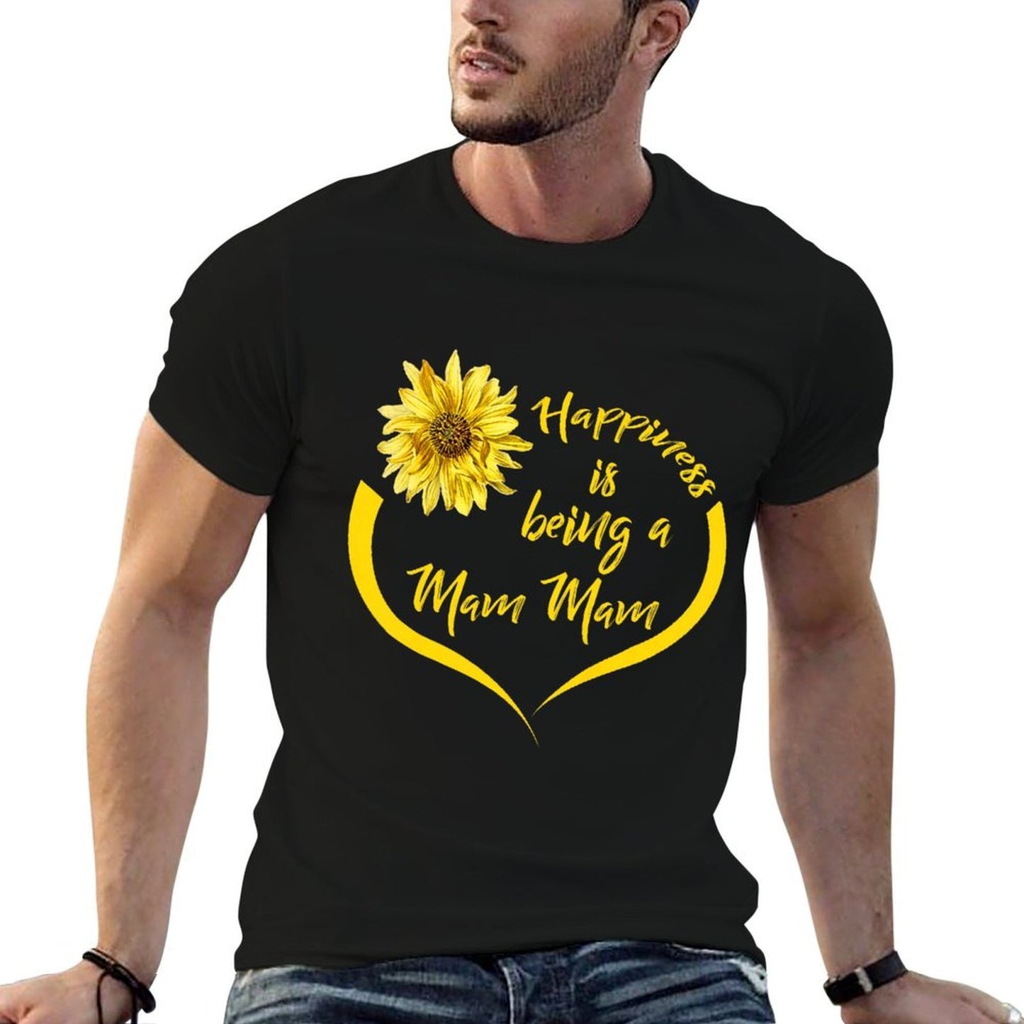 Womens Mam Mam Gift Happiness Is Being A Mam Mam Premium  Tagless Design T-Shirt