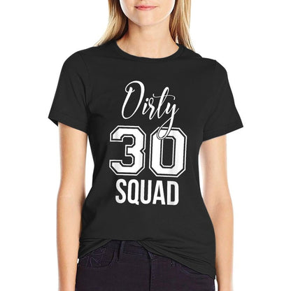 Dirty 30 Crew Great for 30th Birthday Party With Crew Squad  Heathered Texture T-Shirt