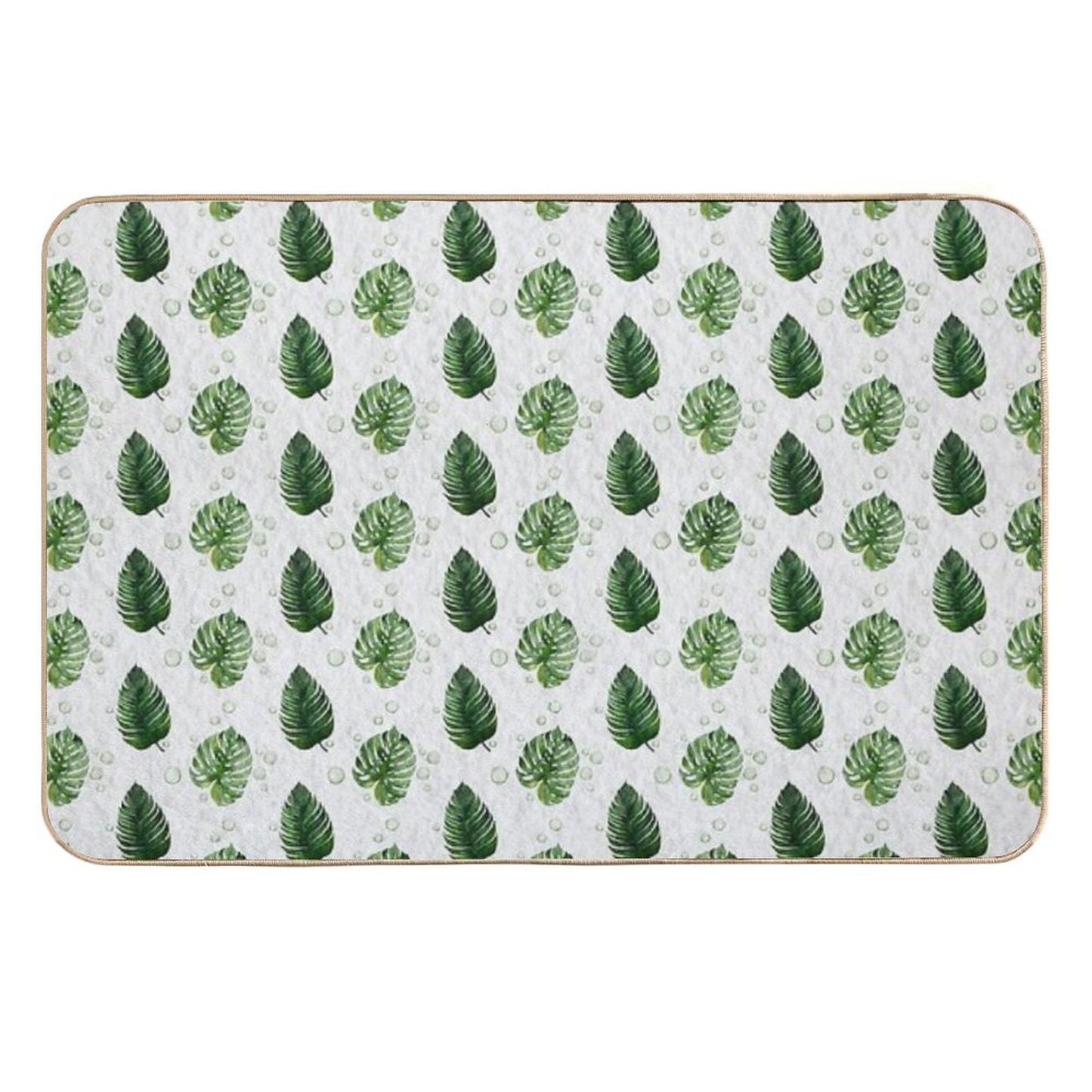 Watercolour Leaves  Anti-Trip Bath Mat
